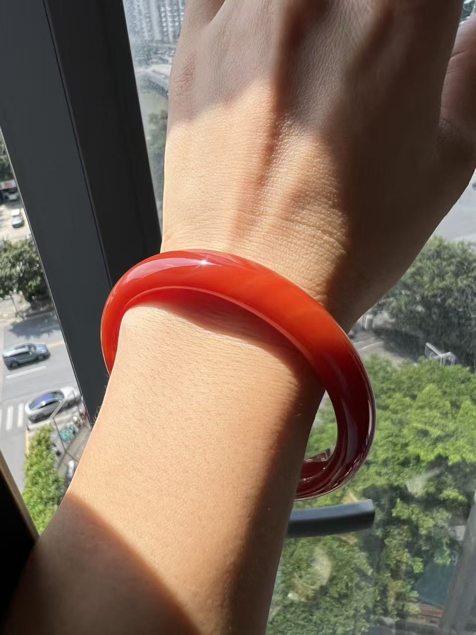 Natural Agate Quartz bangle crystal bracelet healing stones