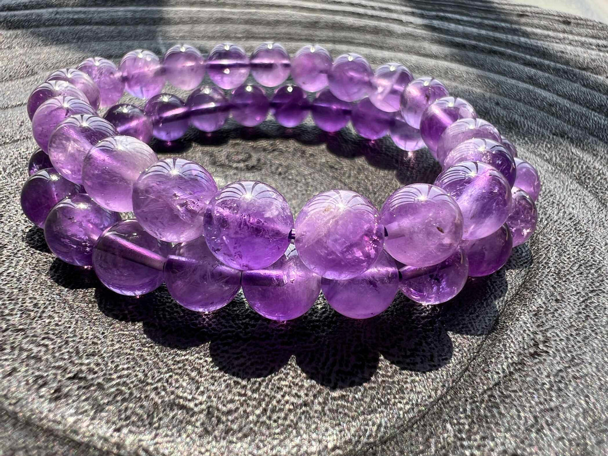 Natural crystal Amethyst bracelet Real gems stone bangle
