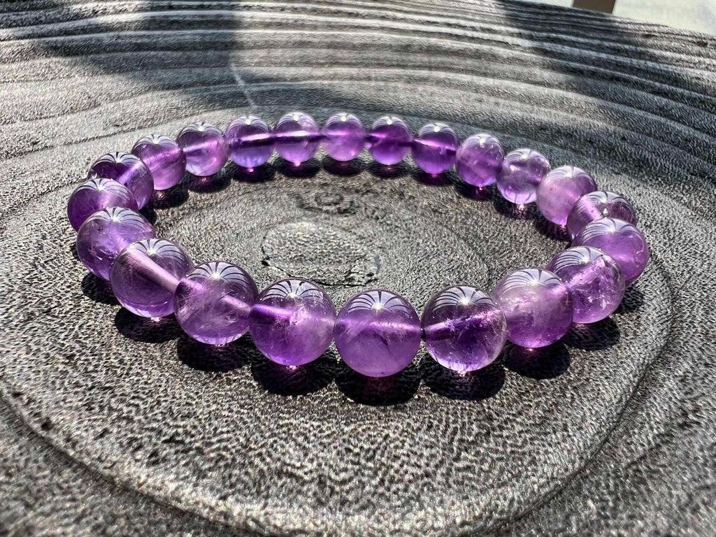 Natural crystal Amethyst bracelet Real gems stone bangle