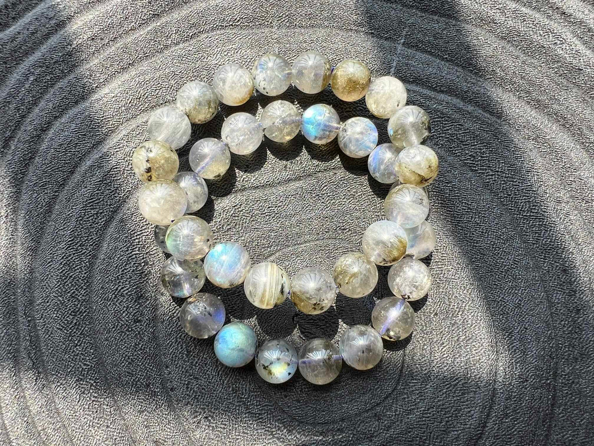 Labradorite Natural crystal bracelet Real gems stone bangle