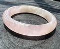 Natural Rose Quartz bangle crystal bracelet