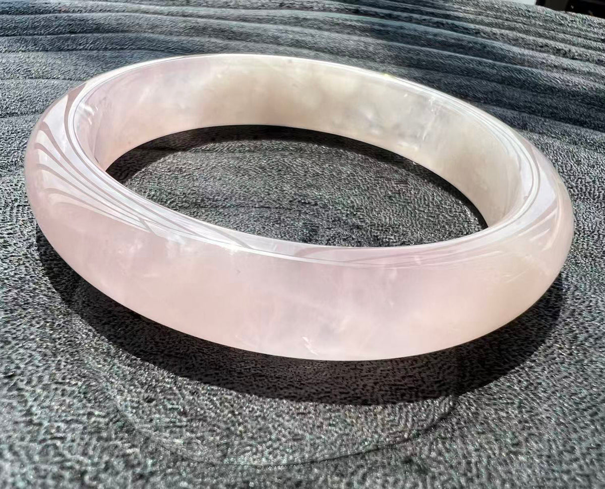 Natural Rose Quartz bangle crystal bracelet