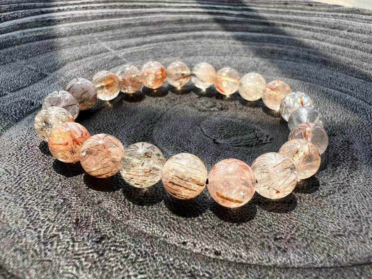Super seven Natural crystal bracelet Real gems stone bangle
