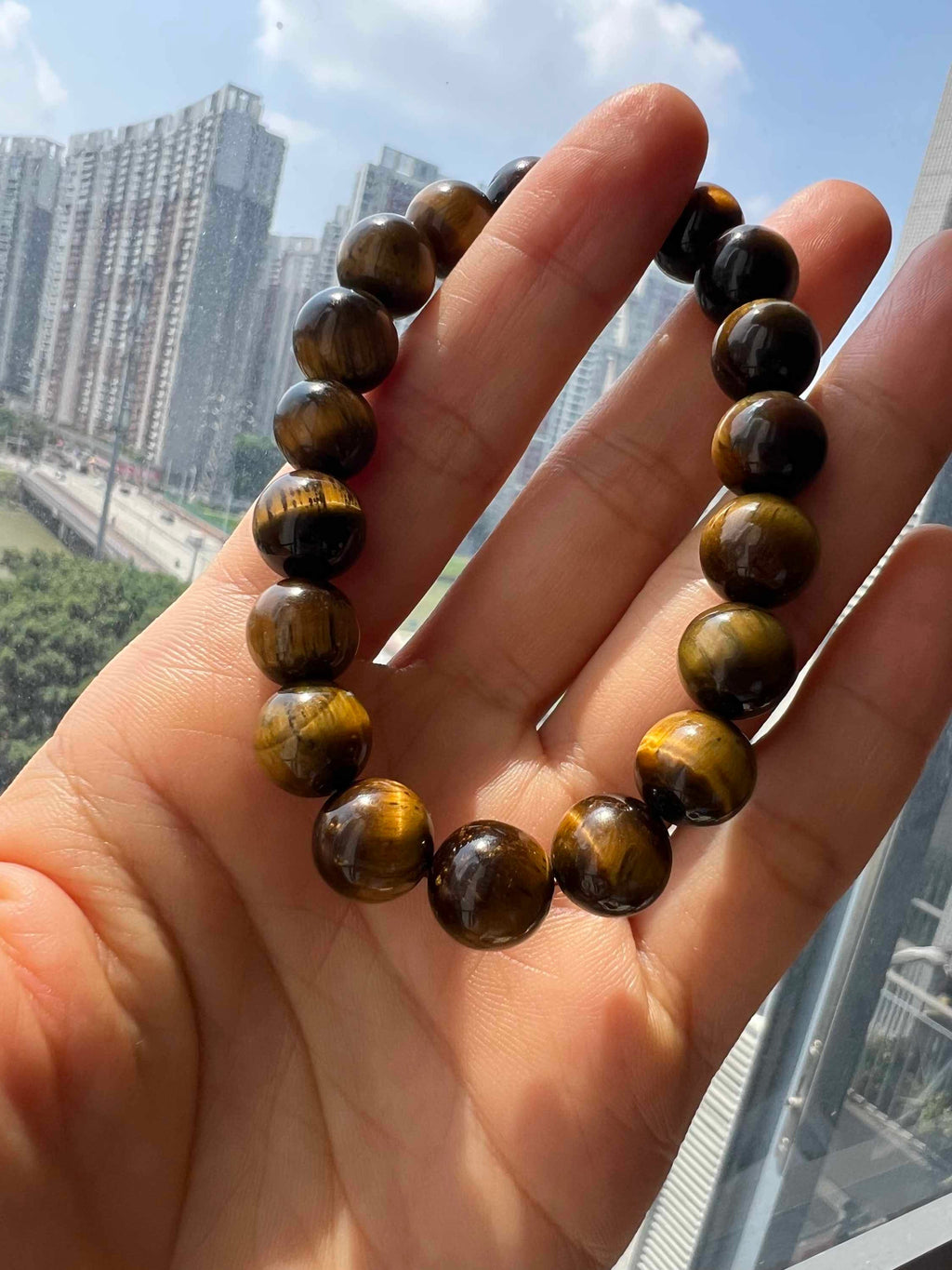 Natural crystal Tiger's eye bangle for men and women Energy Protection Crystal Real stone